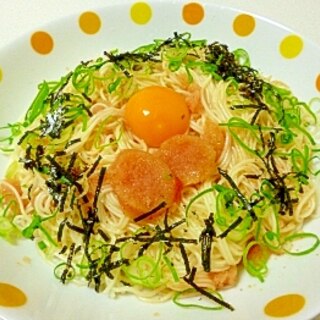 そうめんdeめんたいカルボナーラ♪